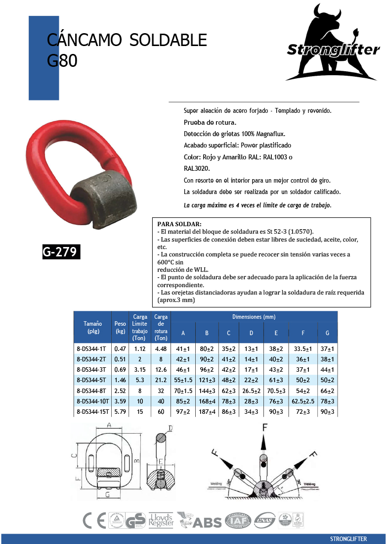 Cancamo Soldable Grado 80 - Cadenas e Izaje Perú S.A.C.